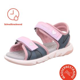   Superfit vízálló szívecskés lány PEBBLES szandál - Szürke