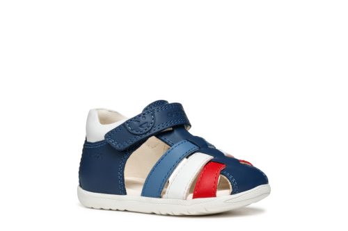 Geox első lépés fiú MACCHIA baba szandál – Kék-fehér