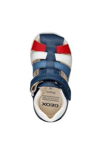 Geox első lépés fiú MACCHIA baba szandál – Kék-fehér