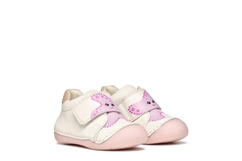 Geox első lépés lány TUTIM baba cipő – Fehér-rózsaszín