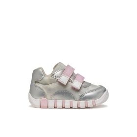   Geox első lépés lány IUPIDOO baba sneaker – Ezüst-rózsaszín