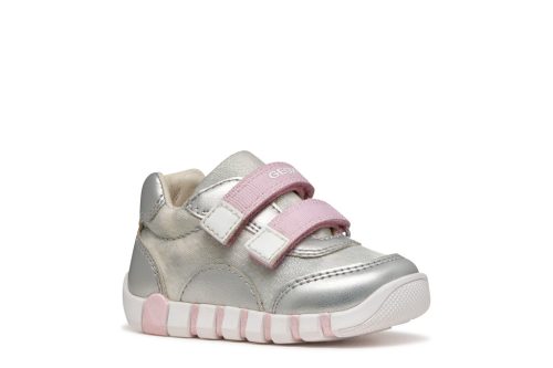 Geox első lépés lány IUPIDOO baba sneaker – Ezüst-rózsaszín