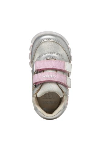 Geox első lépés lány IUPIDOO baba sneaker – Ezüst-rózsaszín