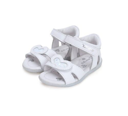 D.D. Step szivecskés lány szandál - Fehér
