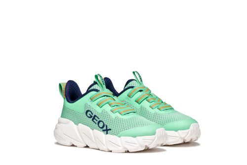 Geox unisex FLEXYPER FAST sneaker – Mentazöld-narancs