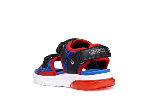 Geox fiú CIBERDRON szandál – Kalózos kék-piros (LED)