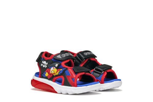 Geox fiú CIBERDRON szandál – Kalózos kék-piros (LED)