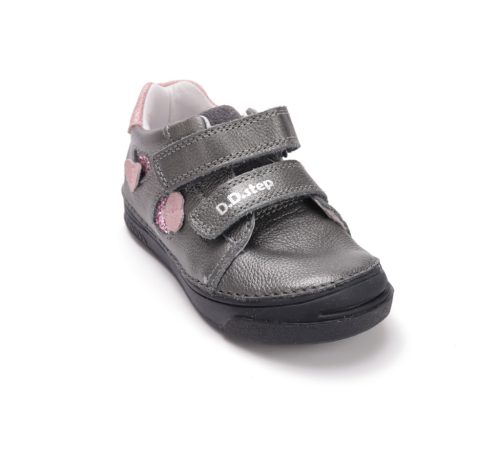 D.D. Step szivecskés lány cipő - Ezüst