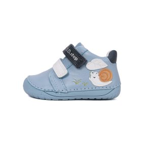  D.D. Step Barefoot színváltós csigás fiú cipő - Világoskék